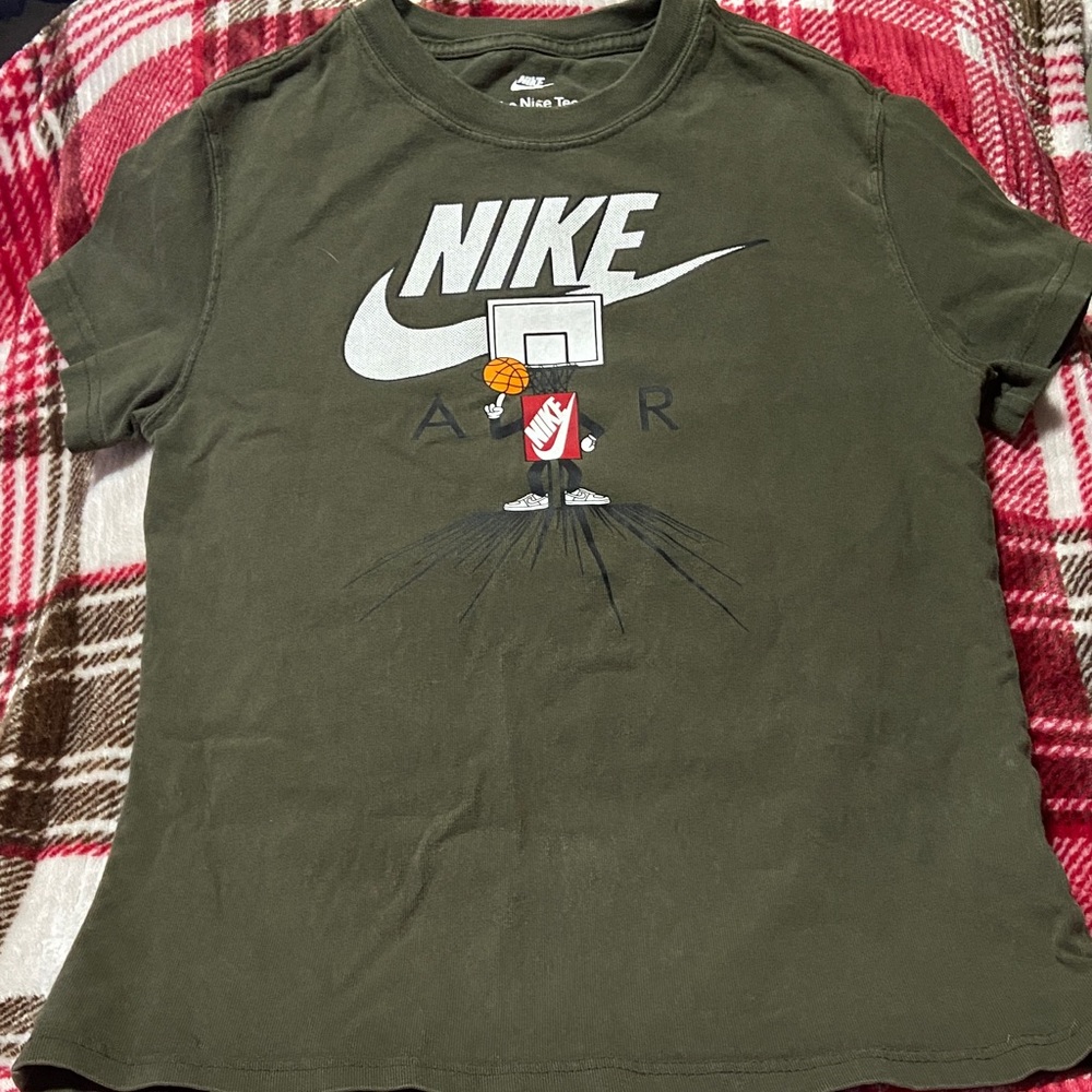 Nike Kids Olive Green Basketball Tee